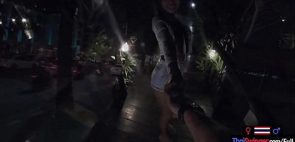  Thai teen girlfriend gives her boyfriend an amazing handjob once back